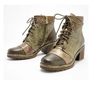 L'Artiste by Spring Step Leather Lace-Up Boots - Fallinluv  EU 42 US 10.5-11 NIB